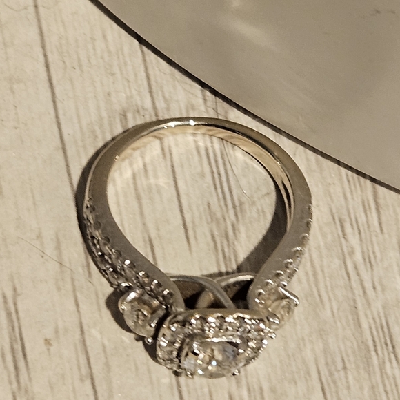 ESTATE SALE Certified Celebration Ring 14KT w/ 51 Diamonds-Engagement-Sz 6.5 - Picture 9 of 13